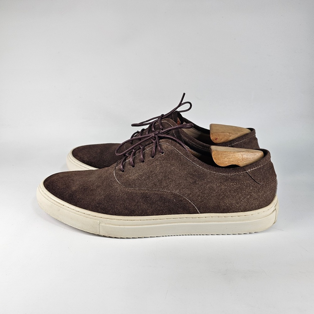 Beckett Simonon Conti Sneakers Suede Mens 11 Casual Old Money Waxed Laces Brown - Picture 3 of 10